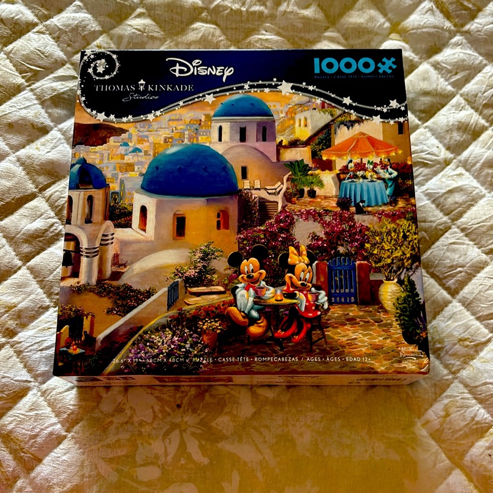 New! Ceaco Mickey and Minnie in Greece 1000 Piece Interlocking Jigsaw Puzzle